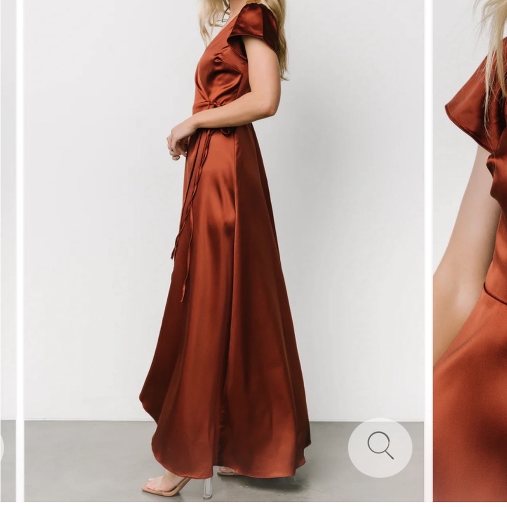 Baltic born sunset terracotta dress M brides maids fall dress - Picture 3 of 14